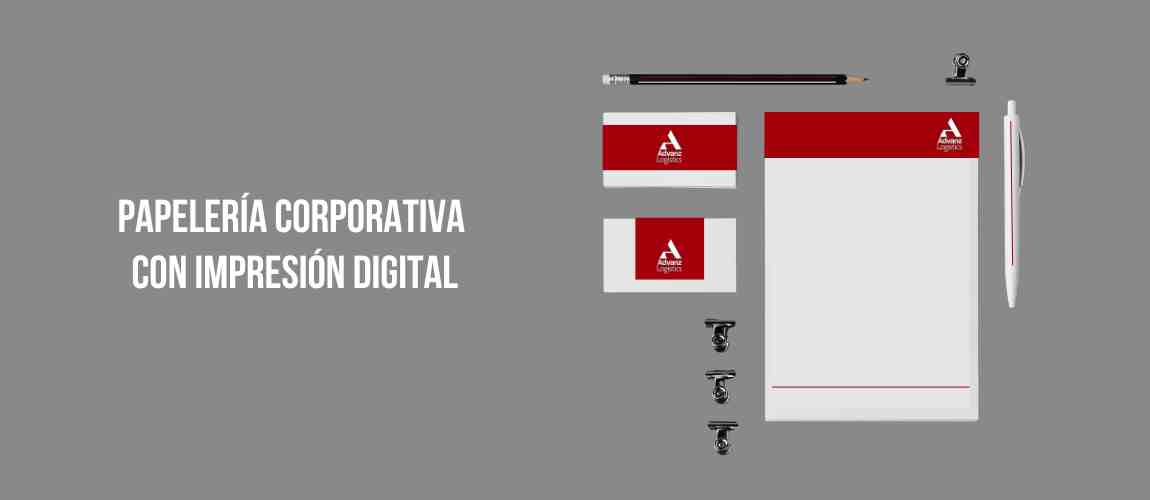 Papelería corporativa con impresión digital